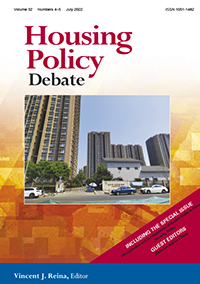 Cover image for Housing Policy Debate, Volume 32, Issue 4-5, 2022