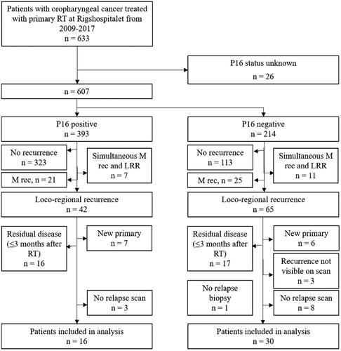 Figure 2. Patient inclusion flowchart for relapse pattern analysis.