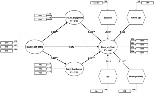 Figure 2. Estimated model from ADANCO 2.2.1 version.