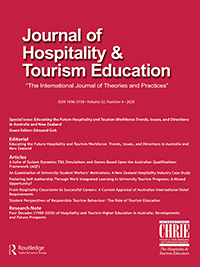 Cover image for Journal of Hospitality & Tourism Education, Volume 32, Issue 4, 2020