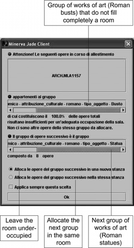 FIGURE 4 A window that asks the user if the Roman busts have to be allocated in the same room with the Roman statues.