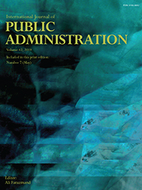 Cover image for International Journal of Public Administration, Volume 42, Issue 7, 2019