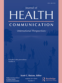 Cover image for Journal of Health Communication, Volume 24, Issue 4, 2019