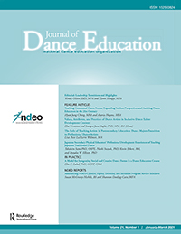 Cover image for Journal of Dance Education, Volume 21, Issue 1, 2021