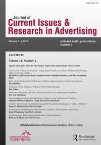 Cover image for Journal of Current Issues & Research in Advertising, Volume 41, Issue 2, 2020