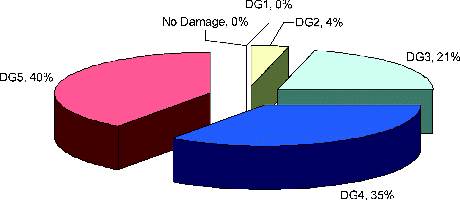 Figure 6. Nation-wise damage grade at an earthquake intensity of MMI IX (DG: damage grade).