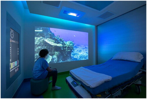 Figure 2. Philips Ambient experience room for behavioral health patients. Used with permission. Photo from Philips. (www.philips.com).