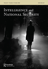 Cover image for Intelligence and National Security, Volume 37, Issue 6, 2022
