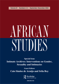 Cover image for African Studies, Volume 81, Issue 3-4, 2022