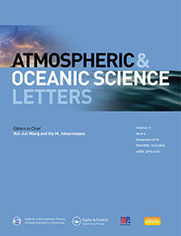 Cover image for Atmospheric and Oceanic Science Letters, Volume 11, Issue 6, 2018