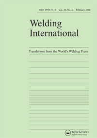 Cover image for Welding International, Volume 30, Issue 2, 2016