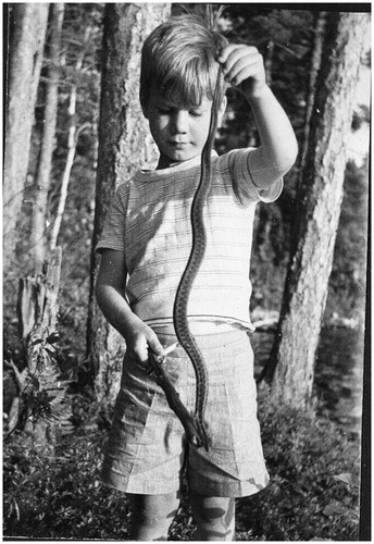 Figure 2. Harold holding a snake.