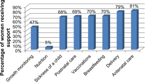 Figure 9 Type of support provided by males.