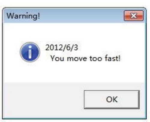 FIGURE 12 A screen shot of a feedback message provided by the system.