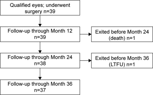 Figure 1 Subject flowchart through 37-month follow-up period.