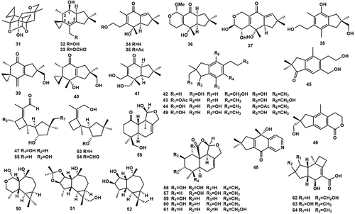 Figure 5. Sesquiterpenoids from Agrocybe.