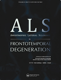 Cover image for Amyotrophic Lateral Sclerosis and Frontotemporal Degeneration, Volume 20, Issue 7-8, 2019
