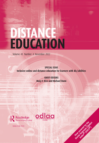 Cover image for Distance Education, Volume 43, Issue 4, 2022