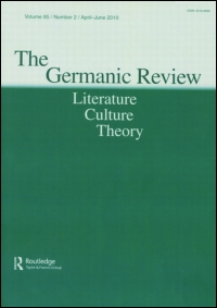 Cover image for The Germanic Review: Literature, Culture, Theory, Volume 91, Issue 4, 2016