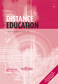 Cover image for Distance Education, Volume 41, Issue 4, 2020