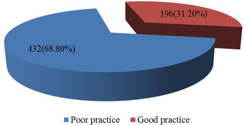 Figure 3 Overall practice of COVID-19 prevention, employees in Addis Ababa, Ethiopia, May 2020.