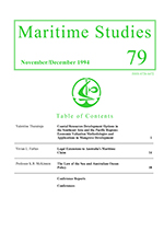 Cover image for Australian Journal of Maritime & Ocean Affairs, Volume 1994, Issue 79, 1994