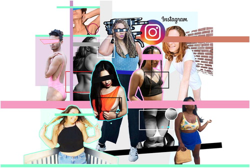 Figure 2. Assemblage of visual components of consumer-generated content tagged with #americanapparel on Instagram.