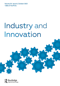 Cover image for Industry and Innovation, Volume 29, Issue 8, 2022