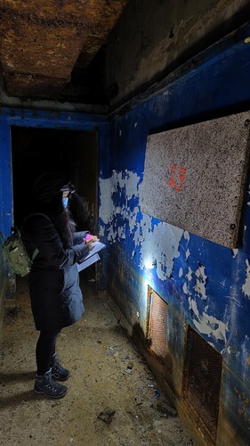 Figure 3. Hibernation counting. Visiting one of the old military bunkers in Groningen to count the population of bats. Copyright author.