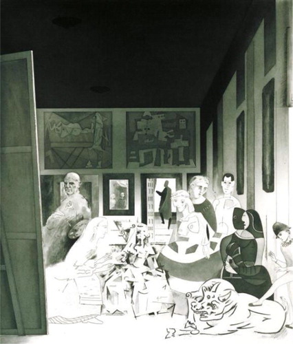 Figure 3. Richard Hamilton, Picasso's Meninas, 1973, etching on paper, 57×49 cm, Tate collection, credit: Photo @ Tate. © R. Hamilton. All Rights Reserved, DACS 2021.