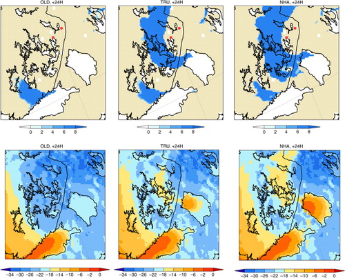 Fig. 7 Same as Fig. 6 but for 24-hour forecasts.