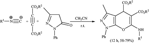 Scheme 1. Catalyst-free synthesis of a series of pyrano[2,3-c]pyrazoles.