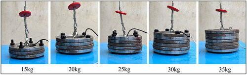 Figure 4. Selection of drop hammer for impact test.