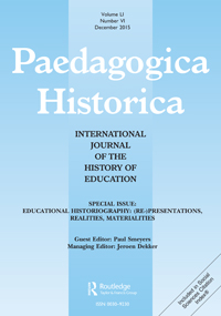 Cover image for Paedagogica Historica, Volume 51, Issue 6, 2015