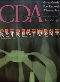 Cover image for Journal of the California Dental Association, Volume 25, Issue 11, 1997