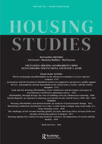 Cover image for Housing Studies, Volume 37, Issue 10, 2022
