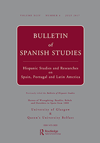 Cover image for Bulletin of Spanish Studies, Volume 94, Issue 6, 2017