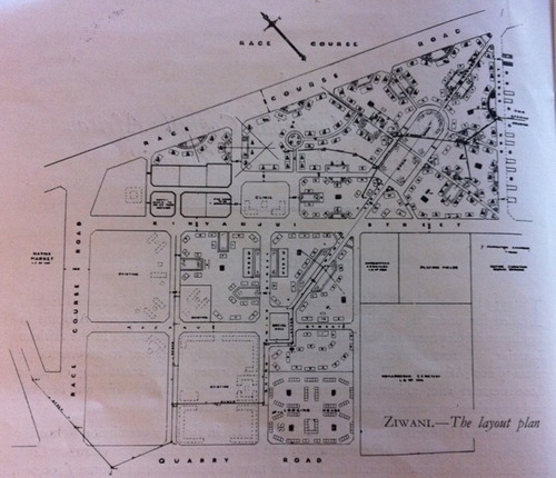 Figure 4. Estate lay-out Ziwani, 1939, G. Fletcher. Source: G.W. Ogilvie, The Housing of Africans in the urban areas of Kenya. The Kenya Information Office: Nairobi. 1946. 28.