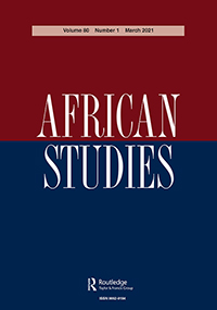 Cover image for African Studies, Volume 80, Issue 1, 2021