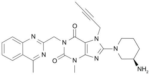 Figure 1 Molecular structure of linagliptin.