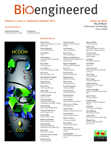 Figure 4. Cover of Bioengineered Volume 4, Issue 5 (September/October 2013).