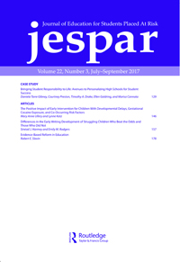 Cover image for Journal of Education for Students Placed at Risk (JESPAR), Volume 22, Issue 3, 2017