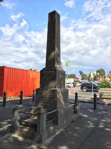 Figure 1. J. W. Brown, John Batman memorial, 1881, Queen Victoria Market car park.