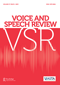 Cover image for Voice and Speech Review, Volume 17, Issue 1, 2023