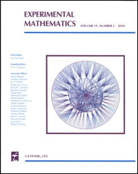 Cover image for Experimental Mathematics, Volume 26, Issue 1, 2017