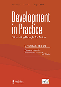 Cover image for Development in Practice, Volume 27, Issue 5, 2017
