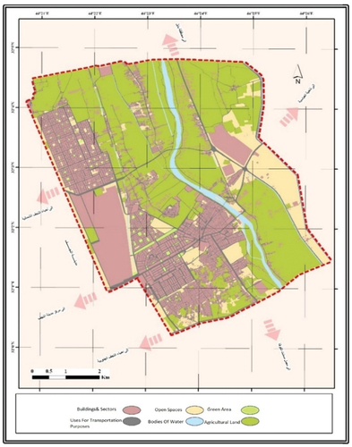 Figure 17. An image of the land use layer for Kufa city, 2013 AD.