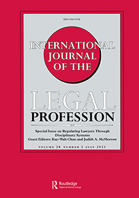 Cover image for International Journal of the Legal Profession, Volume 28, Issue 2, 2021