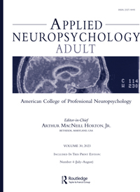 Cover image for Applied Neuropsychology: Adult, Volume 30, Issue 4, 2023