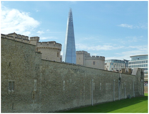 Figure 14. The Shard, the visual impact of the scheme on London’s skyline (including from here from the Tower of London world heritage site) was not a major concern in CABE’s reviews which instead largely supported what they saw as an innovative new landmark for the city.